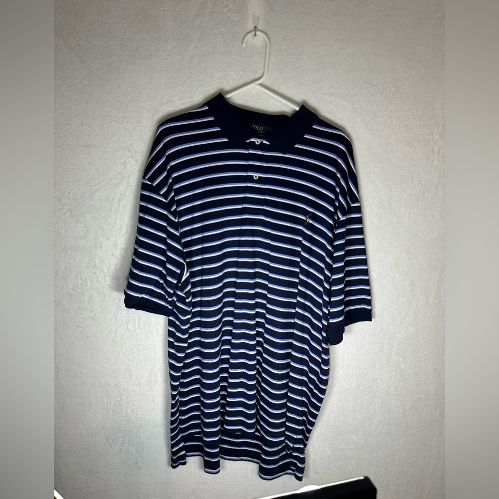 Ralph Lauren Navy and White Polo Shirt